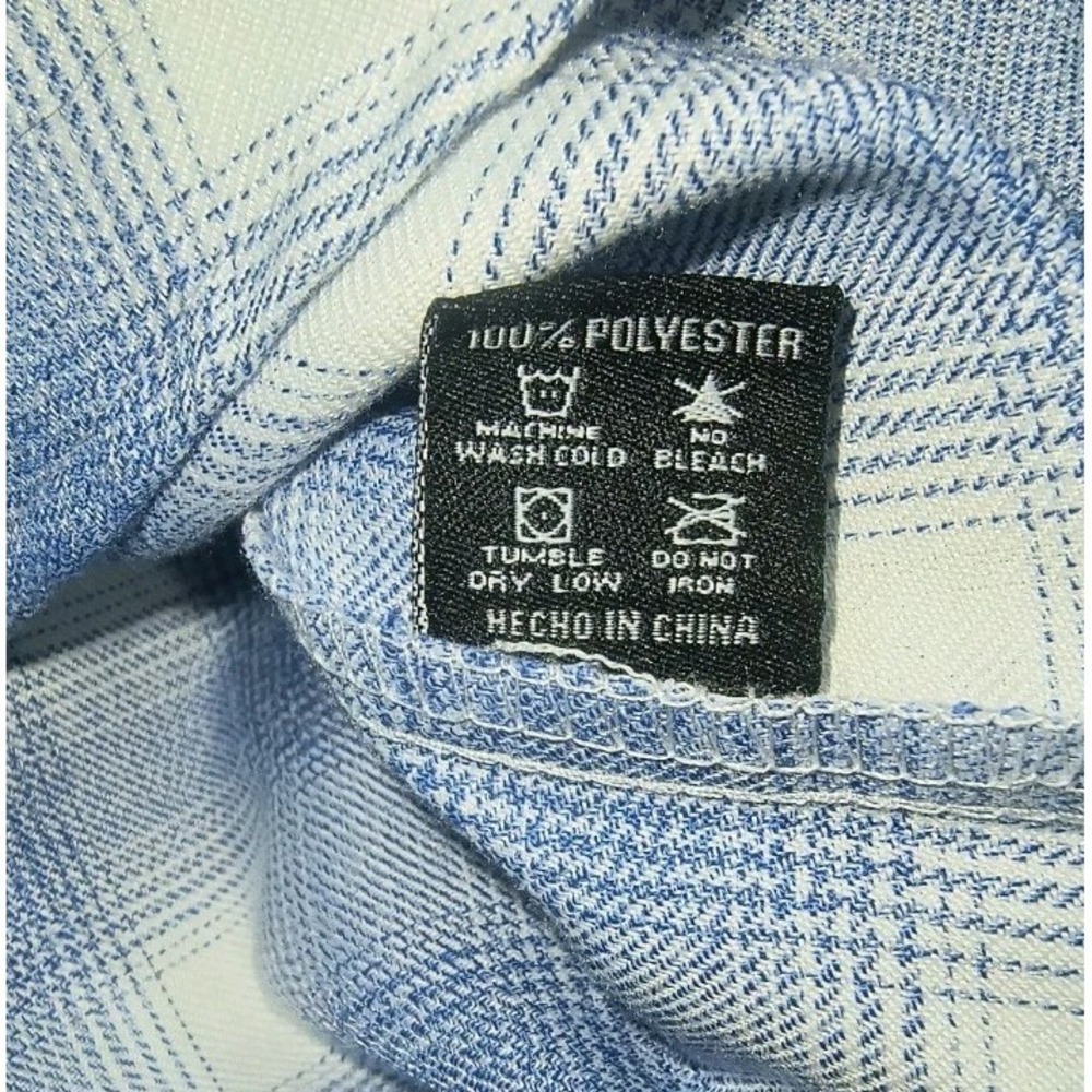 Dixxon Lanukai Blue White Flannel Long Sleeve Button up Shirt 3xl - Picture 7 of 9